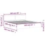 Sonoma oak bed frame with headboard 160x200 cm by , Beds and slatted bases - Ref: Foro24-3207471, Price: 174,52 €, Discount: %