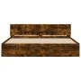Estructura de cama con cabecero roble ahumado 160x200 cm de , Camas y somieres - Ref: Foro24-3207473, Precio: 169,02 €, Descu...