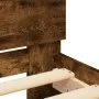Estructura de cama con cabecero roble ahumado 160x200 cm de , Camas y somieres - Ref: Foro24-3207473, Precio: 169,02 €, Descu...