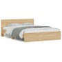 Estructura de cama con cabecero roble Sonoma 150x200 cm de , Camas y somieres - Ref: Foro24-3207478, Precio: 141,58 €, Descue...