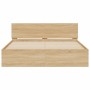 Estructura de cama con cabecero roble Sonoma 150x200 cm de , Camas y somieres - Ref: Foro24-3207478, Precio: 141,58 €, Descue...