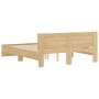 Estructura de cama con cabecero roble Sonoma 150x200 cm de , Camas y somieres - Ref: Foro24-3207478, Precio: 141,58 €, Descue...