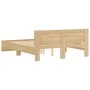 Estructura de cama con cabecero roble Sonoma 150x200 cm de , Camas y somieres - Ref: Foro24-3207478, Precio: 140,02 €, Descue...