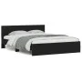 Bed frame with black headboard 140x200 cm by , Beds and slatted bases - Ref: Foro24-3207484, Price: 174,51 €, Discount: %
