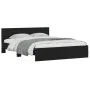Bed frame with black headboard 140x200 cm by , Beds and slatted bases - Ref: Foro24-3207484, Price: 174,51 €, Discount: %