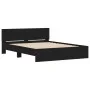 Bed frame with black headboard 140x200 cm by , Beds and slatted bases - Ref: Foro24-3207484, Price: 174,51 €, Discount: %