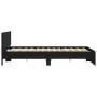 Bed frame with black headboard 140x200 cm by , Beds and slatted bases - Ref: Foro24-3207484, Price: 174,51 €, Discount: %