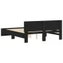 Bed frame with black headboard 140x200 cm by , Beds and slatted bases - Ref: Foro24-3207484, Price: 174,51 €, Discount: %