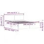 Bed frame with black headboard 140x200 cm by , Beds and slatted bases - Ref: Foro24-3207484, Price: 174,51 €, Discount: %