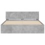 Estructura de cama con cabecero gris hormigón 140x200 cm de , Camas y somieres - Ref: Foro24-3207486, Precio: 187,62 €, Descu...