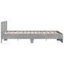 Estructura de cama con cabecero gris hormigón 140x200 cm de , Camas y somieres - Ref: Foro24-3207486, Precio: 187,62 €, Descu...