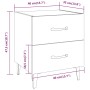 Mesitas de noche 2 unidades blancas 40x35x47,5 cm de vidaXL, Mesitas de noche - Ref: Foro24-811989, Precio: 83,22 €, Descuent...