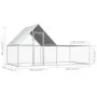 Gallinero acero galvanizado 4x2x2 m de vidaXL, Jaulas y habitáculos para animales pequeños - Ref: Foro24-144556, Precio: 251,...