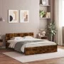 Estructura de cama con cabecero roble ahumado 140x190 cm de , Camas y somieres - Ref: Foro24-3207501, Precio: 152,71 €, Descu...