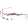 Estructura de cama con cabecero roble ahumado 140x190 cm de , Camas y somieres - Ref: Foro24-3207501, Precio: 152,71 €, Descu...