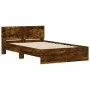Estructura de cama con cabecero roble ahumado 120x190 cm de , Camas y somieres - Ref: Foro24-3207515, Precio: 147,54 €, Descu...