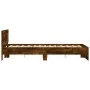 Estructura de cama con cabecero roble ahumado 120x190 cm de , Camas y somieres - Ref: Foro24-3207515, Precio: 147,54 €, Descu...