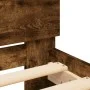 Estructura de cama con cabecero roble ahumado 120x190 cm de , Camas y somieres - Ref: Foro24-3207515, Precio: 147,54 €, Descu...