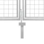 Silbernes Gartentor aus Stahl, 350 x 100 cm von vidaXL, Gartentore - Ref: Foro24-144341, Preis: 383,80 €, Rabatt: %