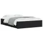 Black engineered wood bed with drawers 120x190 cm by , Beds and slatted bases - Ref: Foro24-3207316, Price: 198,96 €, Discoun...