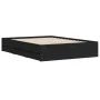 Black engineered wood bed with drawers 120x190 cm by , Beds and slatted bases - Ref: Foro24-3207316, Price: 198,96 €, Discoun...