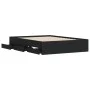 Black engineered wood bed with drawers 120x190 cm by , Beds and slatted bases - Ref: Foro24-3207316, Price: 198,96 €, Discoun...