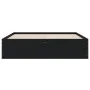 Black engineered wood bed with drawers 120x190 cm by , Beds and slatted bases - Ref: Foro24-3207316, Price: 198,96 €, Discoun...