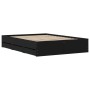 Cama con cajones madera de ingeniería negro 120x190 cm de , Camas y somieres - Ref: Foro24-3207316, Precio: 202,82 €, Descuen...