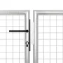 Silbernes Gartentor aus Stahl, 350 x 100 cm von vidaXL, Gartentore - Ref: Foro24-144341, Preis: 383,80 €, Rabatt: %