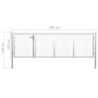Puerta de jardín de acero plateado 350x100 cm de vidaXL, Puertas de jardín - Ref: Foro24-144341, Precio: 391,79 €, Descuento: %