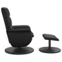 Sillón reclinable con reposapiés cuero sintético negro de , Sillones - Ref: Foro24-356722, Precio: 172,36 €, Descuento: %