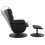Sillón reclinable con reposapiés cuero sintético negro de , Sillones - Ref: Foro24-356722, Precio: 172,36 €, Descuento: %