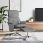Sillón reclinable de masaje con reposapiés tela gris claro de , Sillones - Ref: Foro24-356678, Precio: 143,70 €, Descuento: %