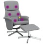 Sillón reclinable de masaje con reposapiés tela gris claro de , Sillones - Ref: Foro24-356678, Precio: 143,70 €, Descuento: %