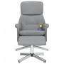 Sillón reclinable de masaje con reposapiés tela gris claro de , Sillones - Ref: Foro24-356678, Precio: 143,70 €, Descuento: %