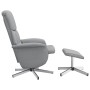 Sillón reclinable de masaje con reposapiés tela gris claro de , Sillones - Ref: Foro24-356678, Precio: 143,70 €, Descuento: %
