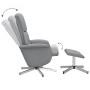 Sillón reclinable de masaje con reposapiés tela gris claro de , Sillones - Ref: Foro24-356678, Precio: 143,70 €, Descuento: %
