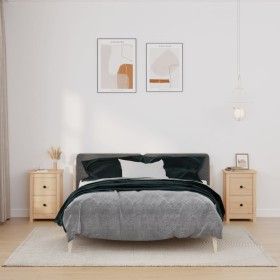 Mesitas de noche 2 uds madera maciza de pino 40x35x61,5 cm de vidaXL, Mesitas de noche - Ref: Foro24-820947, Precio: 92,67 €,...