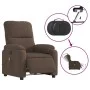 Sillón masaje eléctrico reclinable elevable tela marrón de , Sillones - Ref: Foro24-3204949, Precio: 364,72 €, Descuento: %