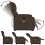 Sillón masaje eléctrico reclinable elevable tela marrón de , Sillones - Ref: Foro24-3204949, Precio: 364,72 €, Descuento: %