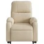 Hebbarer Massage-Liegestuhl aus cremefarbenem Mikrofaserstoff von , Sessel - Ref: Foro24-3204940, Preis: 334,79 €, Rabatt: %