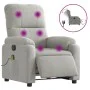 Sillón reclinable masaje eléctrico tela microfibra gris claro de , Sillones - Ref: Foro24-3204923, Precio: 280,48 €, Descuent...