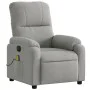 Sillón reclinable masaje eléctrico tela microfibra gris claro de , Sillones - Ref: Foro24-3204923, Precio: 280,48 €, Descuent...