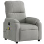 Sillón reclinable masaje eléctrico tela microfibra gris claro de , Sillones - Ref: Foro24-3204923, Precio: 293,22 €, Descuent...
