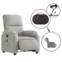 Sillón reclinable masaje eléctrico tela microfibra gris claro de , Sillones - Ref: Foro24-3204923, Precio: 293,22 €, Descuent...