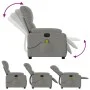 Sillón reclinable masaje eléctrico tela microfibra gris claro de , Sillones - Ref: Foro24-3204923, Precio: 280,48 €, Descuent...