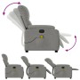 Sillón reclinable masaje eléctrico tela microfibra gris claro de , Sillones - Ref: Foro24-3204923, Precio: 293,22 €, Descuent...