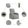Sillón reclinable masaje eléctrico tela microfibra gris claro de , Sillones - Ref: Foro24-3204923, Precio: 280,48 €, Descuent...
