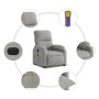 Sillón reclinable masaje eléctrico tela microfibra gris claro de , Sillones - Ref: Foro24-3204923, Precio: 293,22 €, Descuent...
