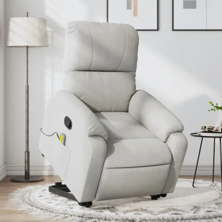 Sillón reclinable de masaje elevable tela microfibra gris claro de , Sillones - Ref: Foro24-3204937, Precio: 315,57 €, Descue...